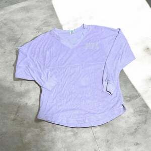 Victoria's Secret PINK Varsity Beach Terry V-Neck Long Sleeve Pullover